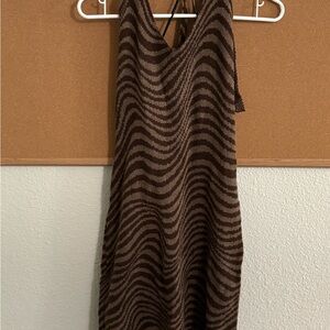 Brown Striped Dress